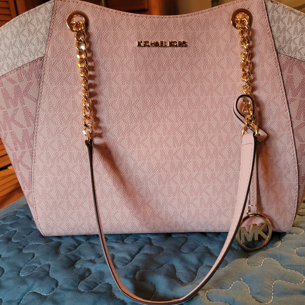 Michael Kors Blush and Gold Shoulder Bag